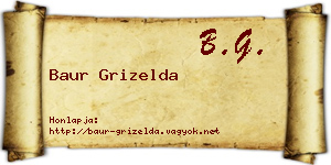 Baur Grizelda névjegykártya